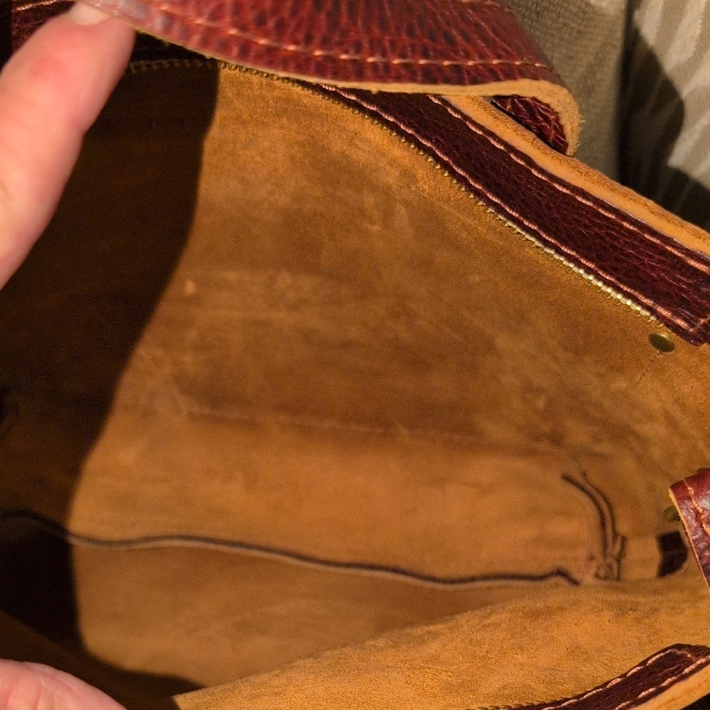 Portland Leather Goods Nutmeg Full Grain Leather Crossbody Or Handle Carry - Picture 7 of 10